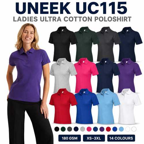 Uneek womens ultra cotton polo - uneek,