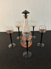 Art Deco Glass Liqueur Set