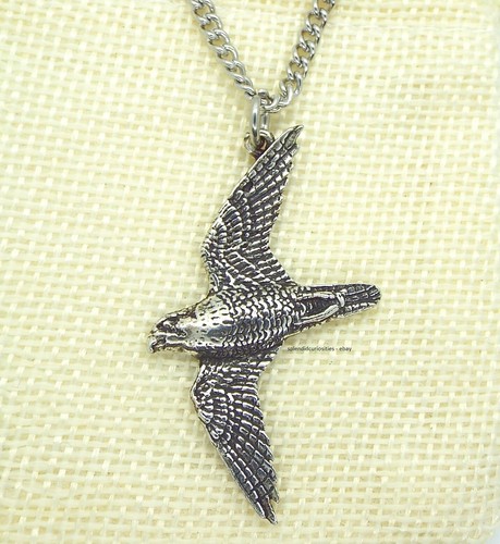 Peregrine falcon bird pendant - bird,