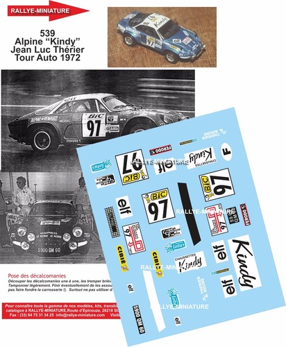Decals ref 0539 - 1/43,