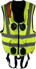 High Vis Height Safety Fall Arrest Harness Elasticated Quick Release Buckles