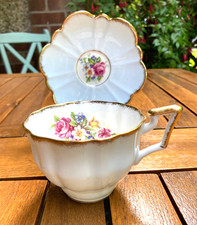 Vintage Antique Salisbury bone china cup and saucer powder blue