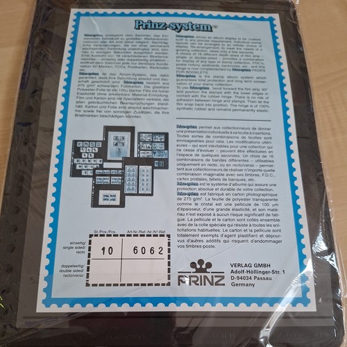 Prinz black stamp album - prinz, pages