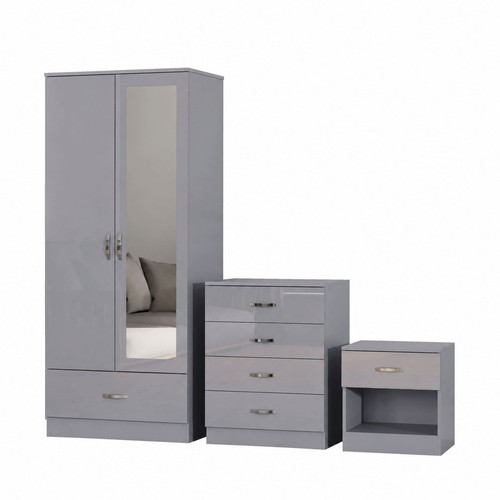 Piece gloss grey bedroom - piece,