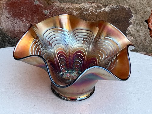 Vintage fenton peacock tail - vintage,