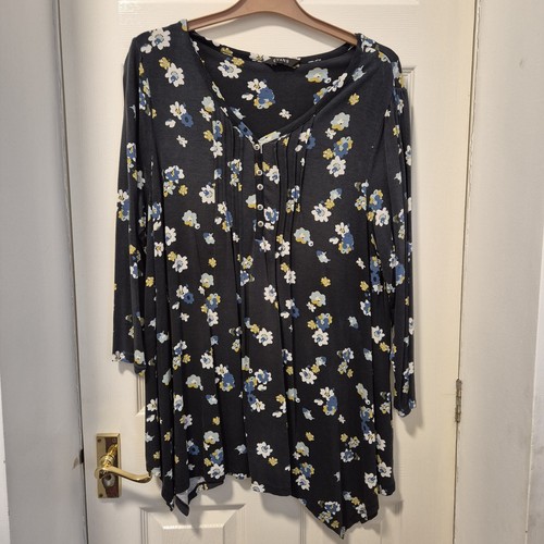Evans uk20 black floral - uk20,
