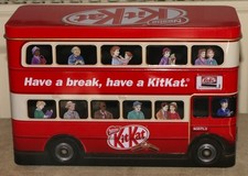 Red Double Decker Bus Kit Kat Empty Tin