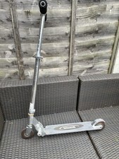 Kalloy Push Scooter Kids 2 Wheels Adjustable T Bar Silver 5-12 Years Foldable