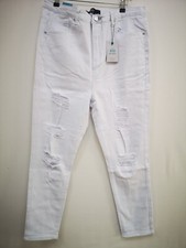 YOUR PLUS WHITE RIPPED SKINNY