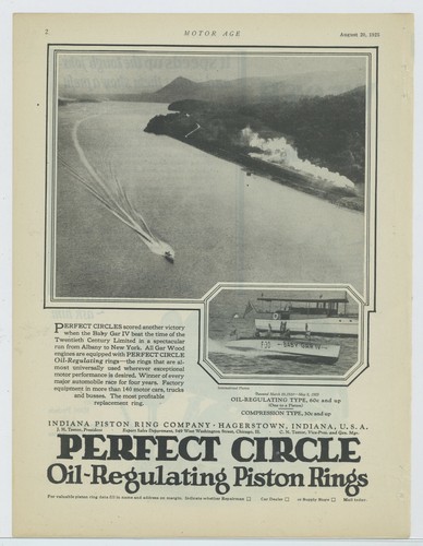 1925 perfect circle - circle, ad