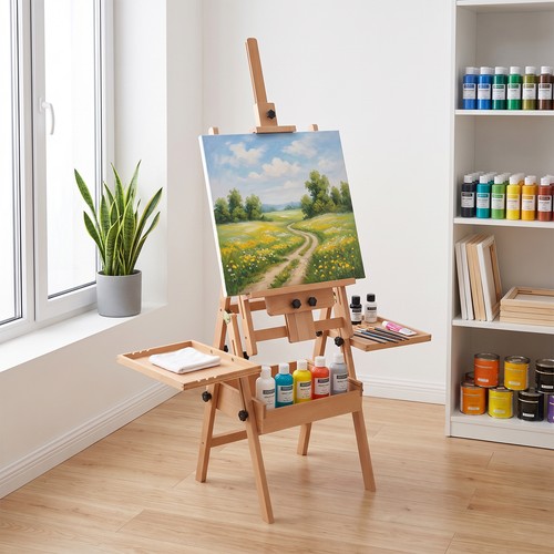 Foldable studio easel - studio, floor