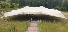 15m x 10.5m STRETCH TENT Seat 100+ /PUB/CAFÉ/GARDEN Shade, Rain INSTALL INCLUDED