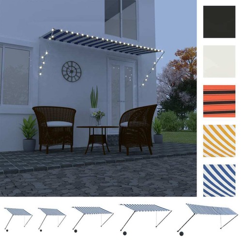 Retractable awning with led - with,