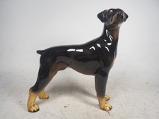 Vintage Coopercraft Doberman Dog Figurine Made in Staffordshire England 1970s