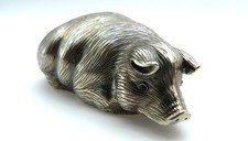c1890 - ANTIQUE IMPERIAL RUSSIAN - JULIUS RAPPOPORT FABERGE 88 GRADE SILVER PIG