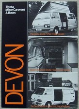 TOYOTA DEVON MOTOR CARAVANS & 12/14 SEATER BUSES Sales Leaflet 1980
