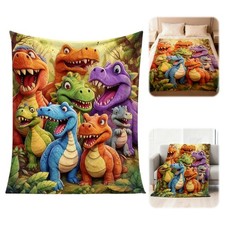 Cute Dinosaur Throw Blanket