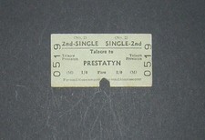 BR Rail Ticket - Talacre to Prestatyn - 2nd single - 03/09/1964
