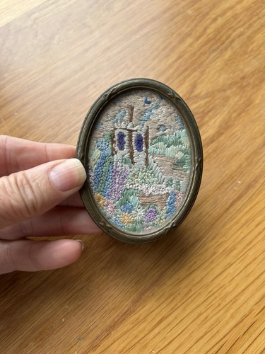 Vintage miniature embroidered