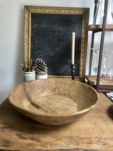 Vintage wooden bowl rustic - vintage,