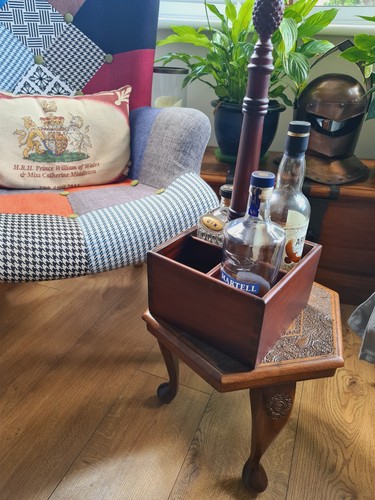 Vintage mahogany bottle holder - vintage,