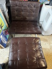 BARCELONA CHAIR AND FOOT STOOL