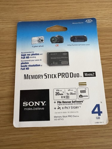 Sony 4gb memory - memory, pro