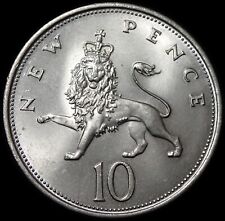 UK 10 New Pence 1968 Elizabeth II Copper-nickel UNC Coin WCA MB1968