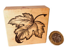 Rubber Ink Stamp Leaf Large