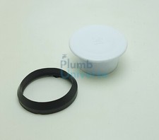 32mm/40mm Plastic Cap End White - Waste PushFit Or Compression Fittings + Washer