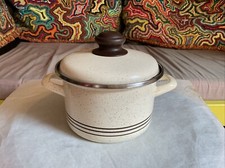 Vintage MCM Cream Enamel