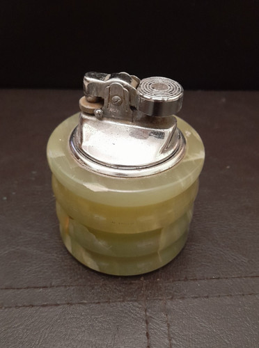 Vintage onyx table lighter art - vintage,