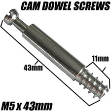 M5 x 43mm WOOD SCREW CAM DOWEL