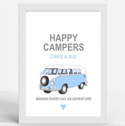 Personalised campervan print - personalised,