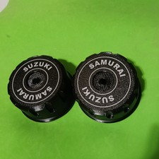 PAIR HUB CAP BLACK LOGO GREY