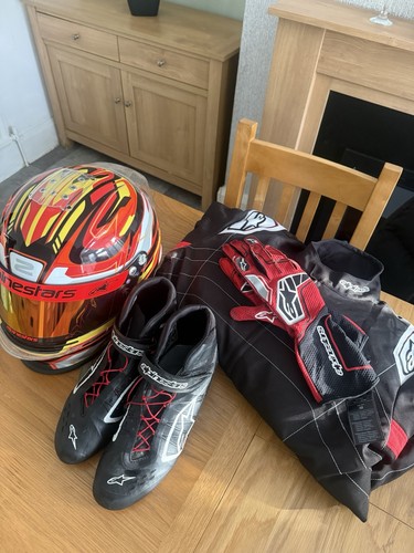 Karting helmet boots gloves - helmet,