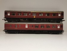 Hornby/Triang OO Gauge 2 x  LMS Coaches Maroon