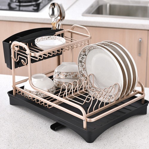 Rose gold dish drainer - rose, rack