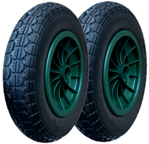 Pack 2 green - 14", solid