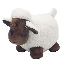 Sheep Door stop White Faux