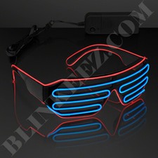 RED BLUE EL WIRE LED Glasses