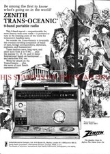 ZENITH 9-Band Trans-Oceanic Portable Radio ADVERT (2) 1967 Print Ad 703/46