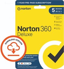 NORTON 360 ANTIVIRUS STANDARD DELUXE PREMIUM 2026 1PC, 3PC, 5PC, 10PC 1 YR EU UK