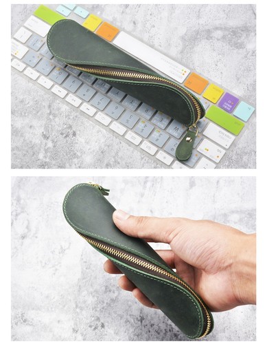 Genuine leather pencil case - genuine,