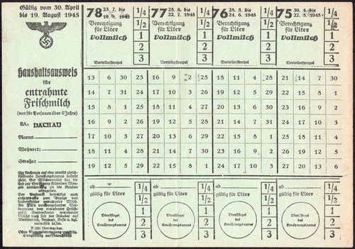 Food rations coupons 1945 - ,