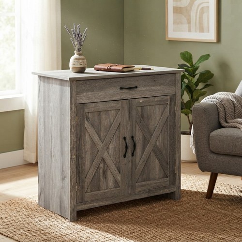 Elegant grey grain sideboard - grain,