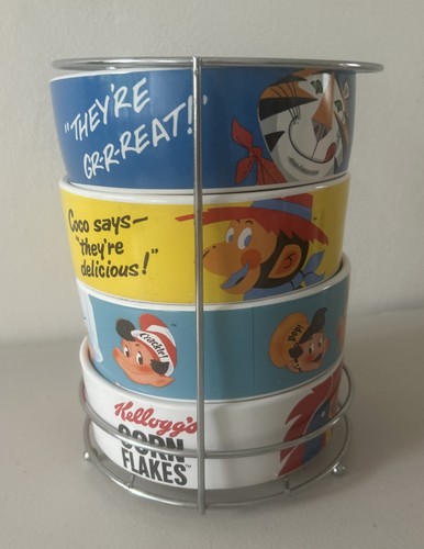 Kelloggs cereal bowls with - bowls, 4