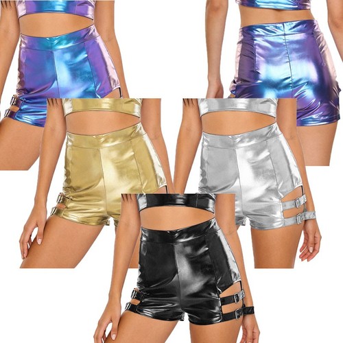 Women metallic shiny - women's, shorts