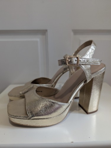 Vous gold block heel - et,