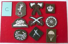 British Army Cloth Trade and Qualification Badges Selection - Nine Badges Lot C
